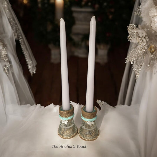 Coastal Candlesticks w/ Twine